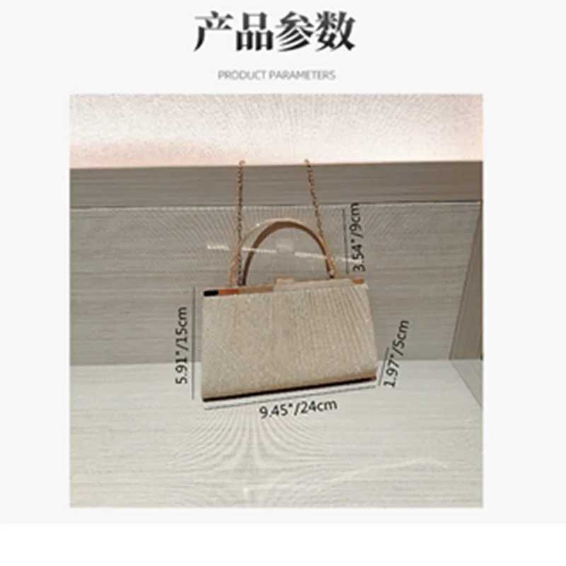 New Shiny Wrinkled Large Capacity Handbag for Princess Oblique Straddle Bag Evening Party Bag Dress Bag KTV Handbag Small Z250618