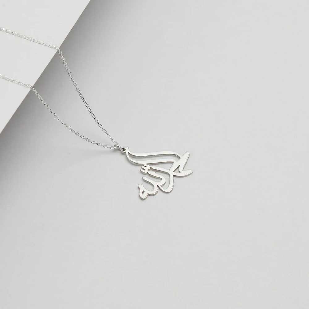 Stainless Steel Muslim Islamic Style Lucky Arab God Allah Pendant Necklace Unisex Amulet Mothers Day Birthday Jewelry Gift W250618