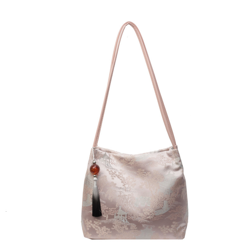 Free shipping designer Chinese Style Large Capacity Underarm Bag for Women 2025 New Fashion Trendy Bucket Bag for Work Commute Tote Bag
