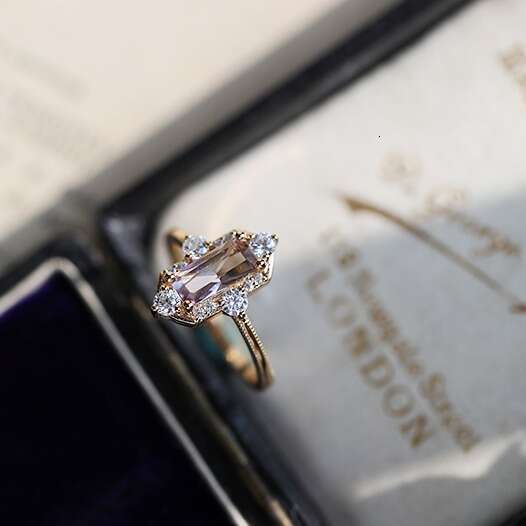 Vatican Rose" LXG Design Natural Ametrine Topaz Ring with Starburst Cross