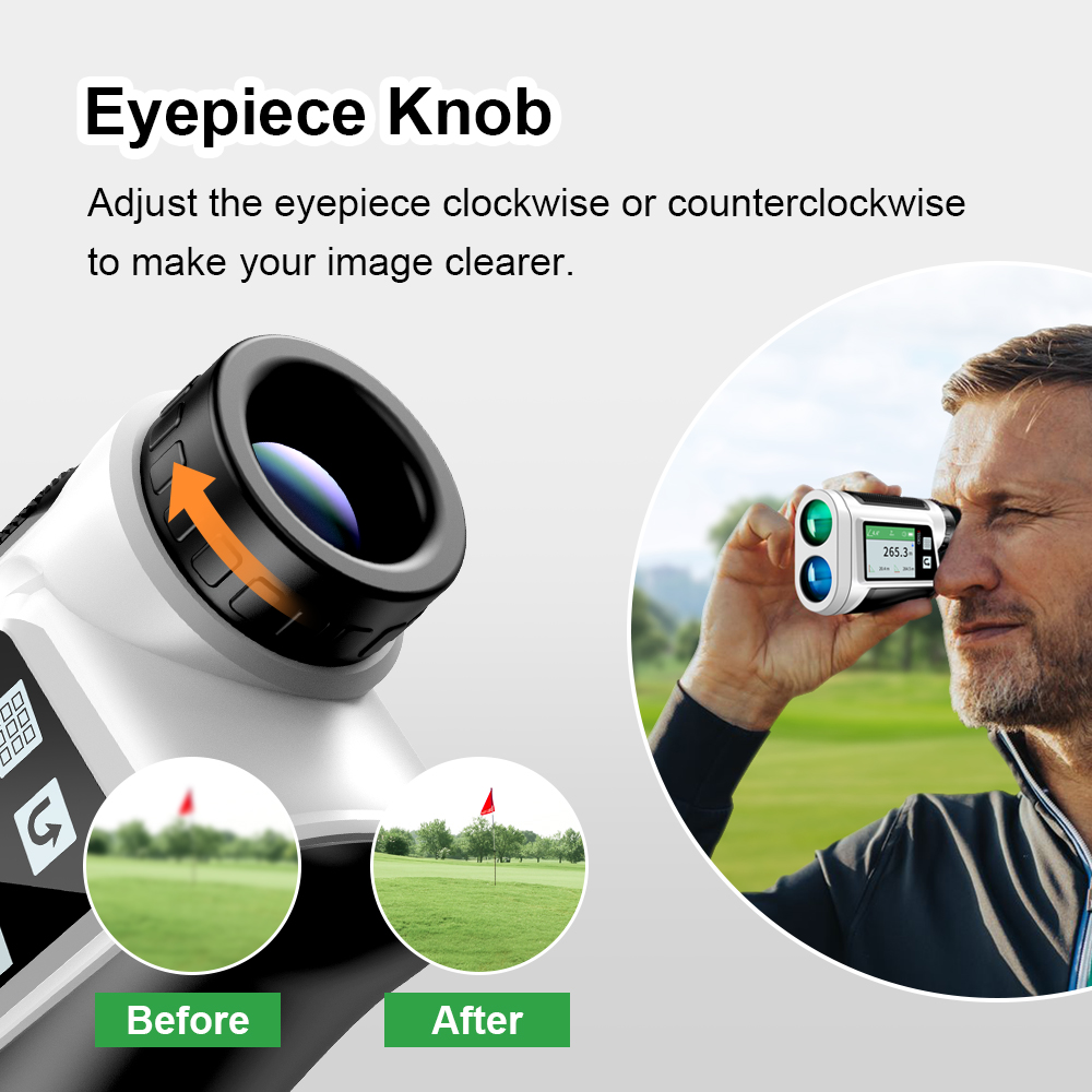 REVASRl 600 Yards Golf Laser Rangefinder With Flag Locking Vibration Slope Compensation and Clear HD Screen, Laser Range Finder for Golfer