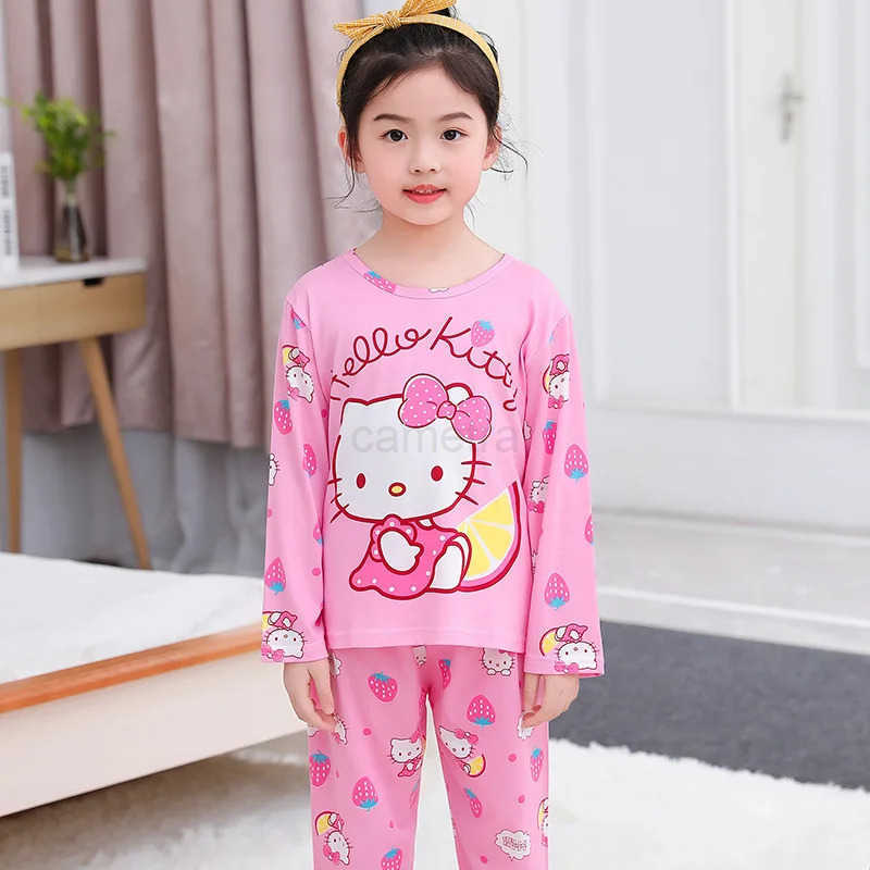 Sanrio Cute Cartoon Sanrio Children Pajama Sets Fashion Loose Soft Comfortable Nightwear Set Boys Girls Suitable For Autumn Winter XJ250618XJ250618