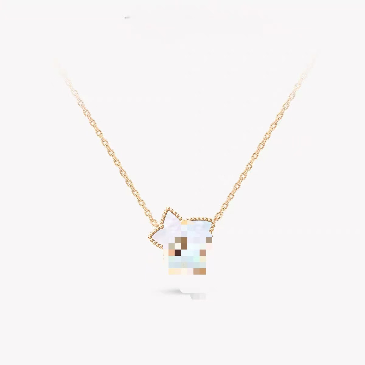 Fashion Light Style Personality Simple Dia-Studded Ivy Necklace Pendant for Women Titanium Steel Versatile Maple Leaf Jewelry
