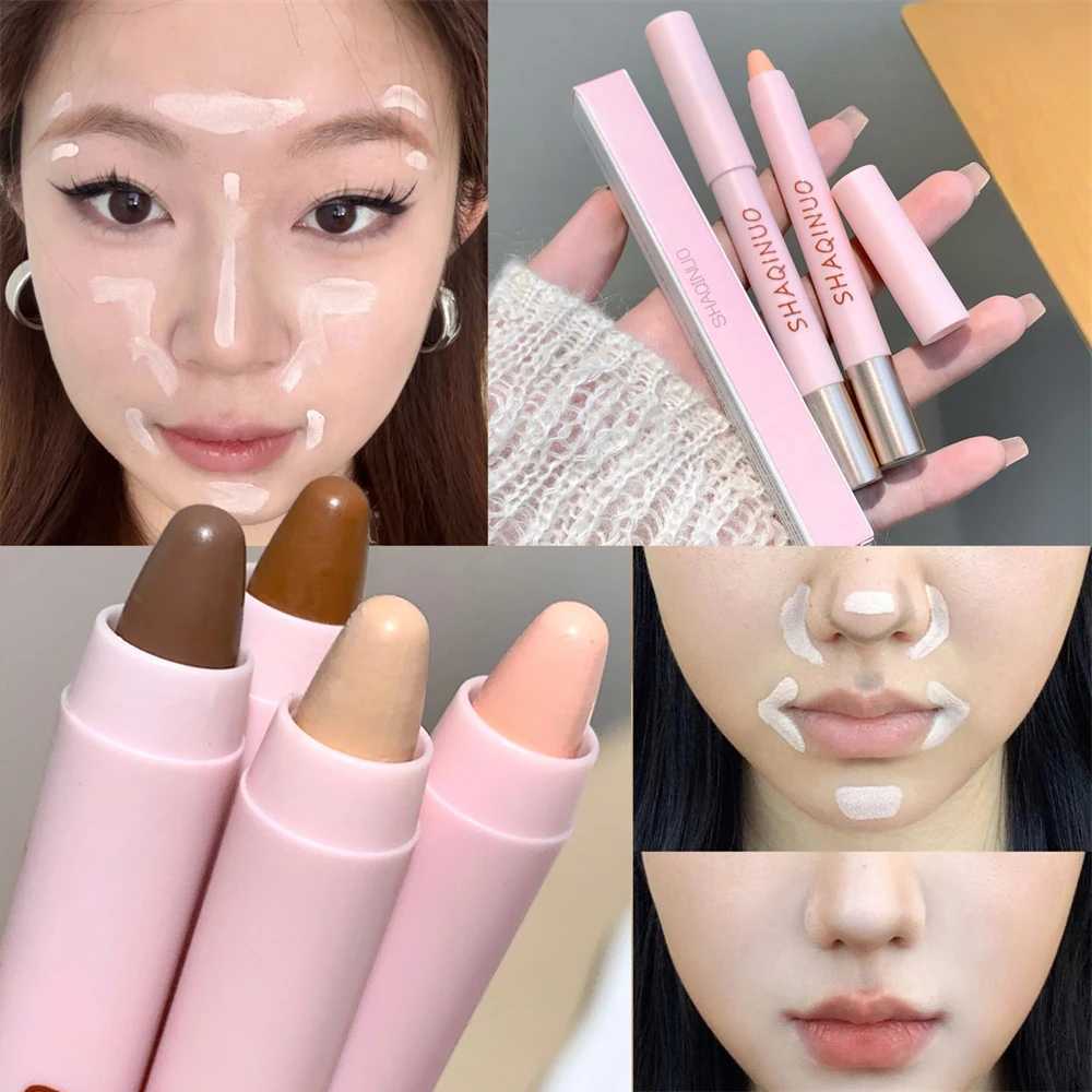 Contour Stick Cream Bronzer Highlighter Makeup Stick for Face Easy to Blend Long Lasting Natural Makeup 3D Nose Shadow Repair XJ250618