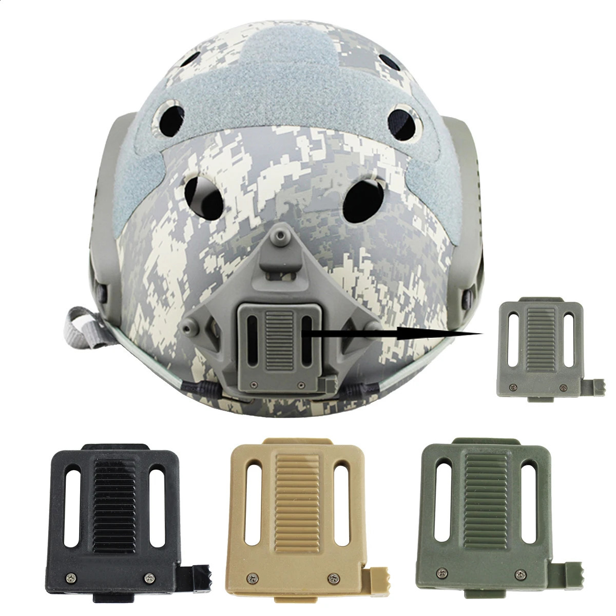 Tactical Helmet NVG Mount Adapter For Fast Helmets Light Night Vision Headlight Wearing Base Outdoor Hunting Accessories 250611