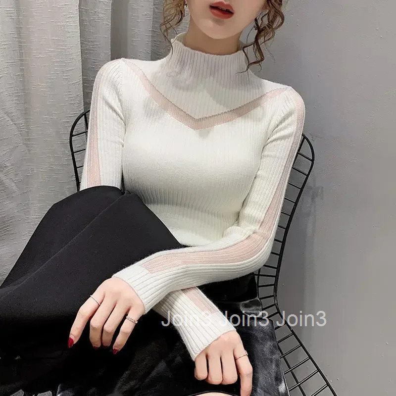 Womens Knit Sweater Korean Style Long Sleeve Basic Ladies Pullovers Jumper Casual Clothes On Promotion Aesthetic Trend Harajuku