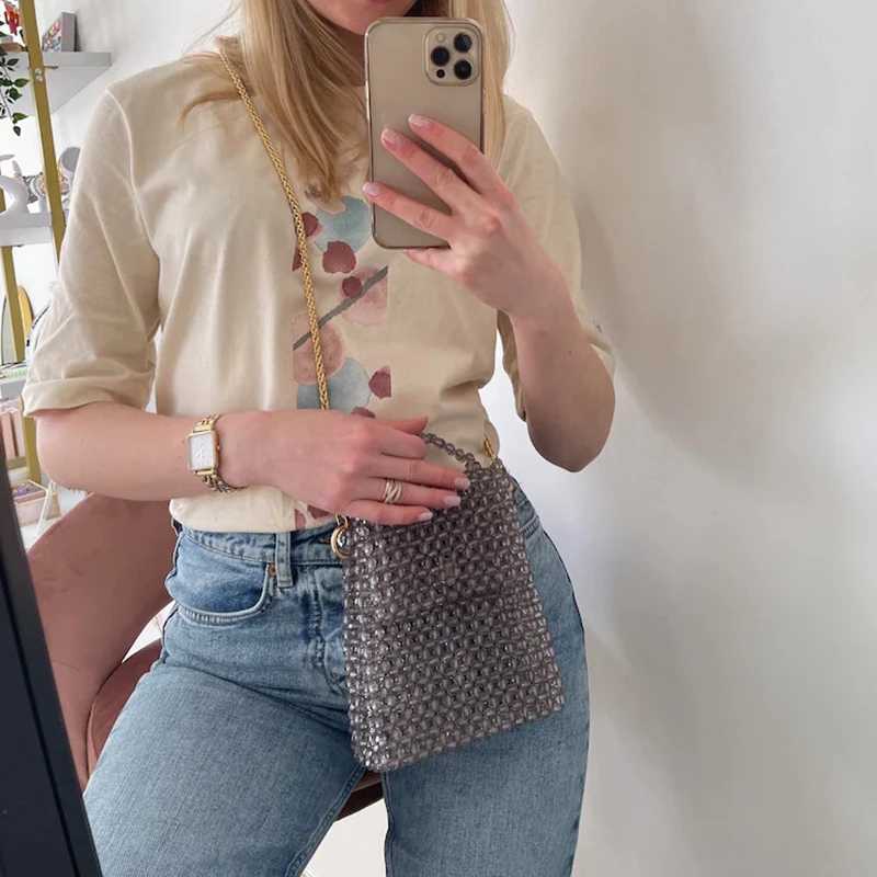 Clutches Crystal Bead Bag Women Handbags Evening Shopping Dinner Handmade Small Chain Gift for Her Design Purses Summer Z250618