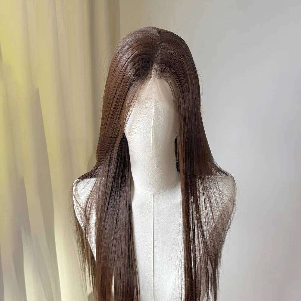 26inch 13x4 Lace Front Wig Women Lolita Synthetic Wigs Black Hair for Daily Use Cosplay Party Heat-resistant Fiber