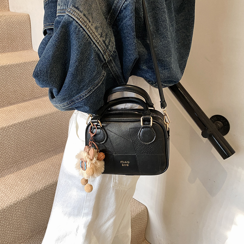 Free shipping designer Vintage Niche Patchwork Handbag Bowling Bag New Women Fashion Versatile High-end Shoulder Bag Crossbody Bag