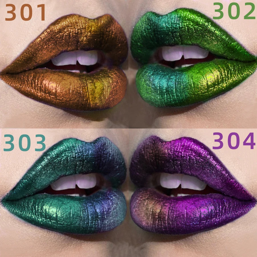Chrome Shifting Pigments Chameleon Liquid Lipstick or Eyeshadow Shiny Long Lasting Multichrome High Quality Lip Gloss Lip Makeup 250618