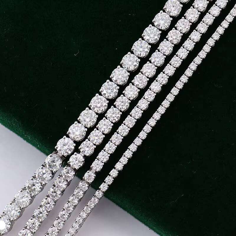 S Sier Bracelet 2mm DEF VVS Silicon Stone Hip-Hop Tennis Chain