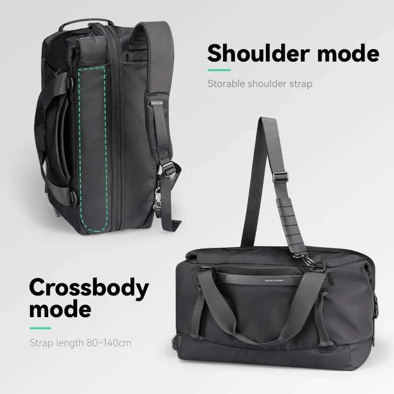 Mark Ryden 30L Waterproof Travel Duffel Bag 3-in-1 Convertible Handbag for Men Women with Dry-Wet Separation W250618