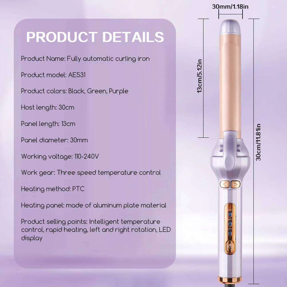 Iron Long Hair Automatic Curling Straightening For Home Travel