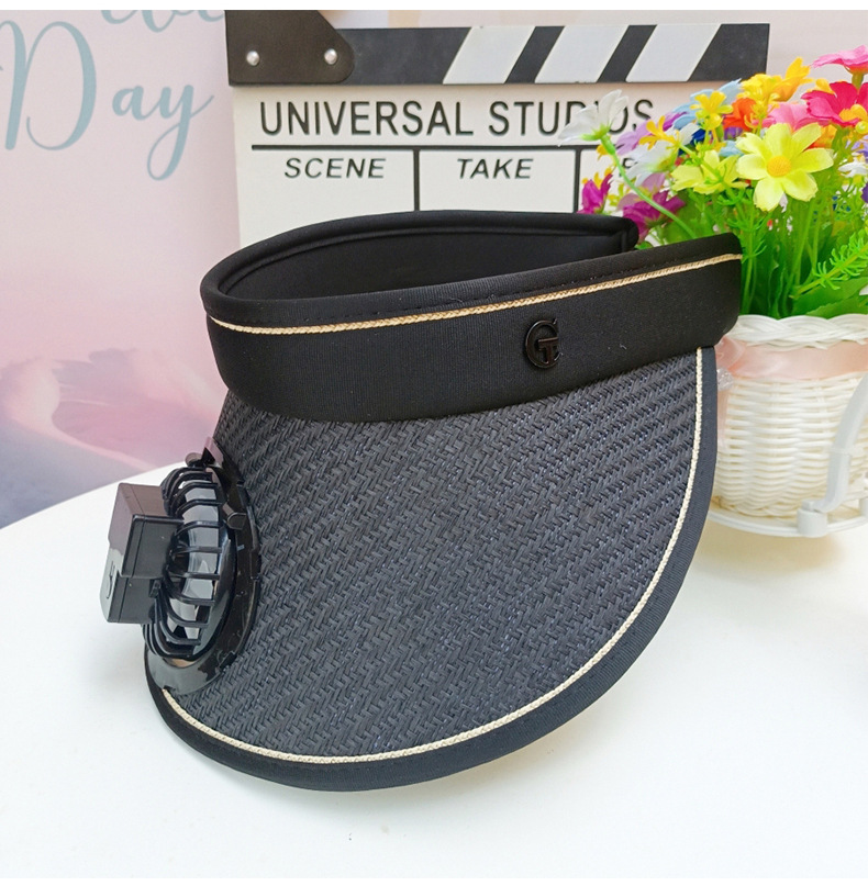 Brim Sun Hat With Solar Fan Outdoor Wide Brim Solar Fan Swim Hat Outdoor Fishing Hat Solar USB Charging Desktop Visor Upf50 Wide Sun Brim Hat for Trav