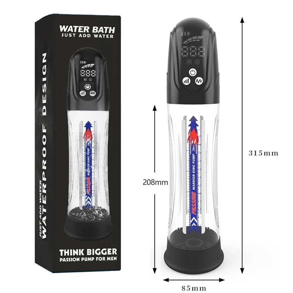 Air Water Extender Vacuum Pump Electric Penis Pump Male Masturbator Dick Extender Penis Enlargement Pump Trainer Sex Toy for Men W250618