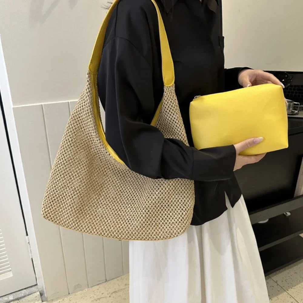 Casual Beach Summer Popular Woven Mother-in-l Bag 2025 Reliable E-shoder Seaside Travel Beach Str Bag Wen Handbags B250618