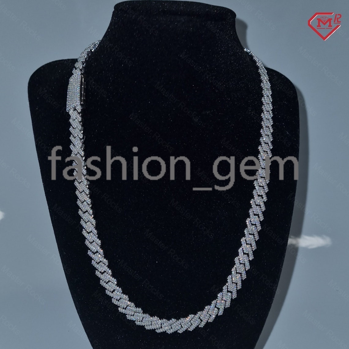 Hiphop Moissanite Cuban Chain Two Rows 925 Silver Iced Out 14mm Customized Moissanite Cuban Link Chain
