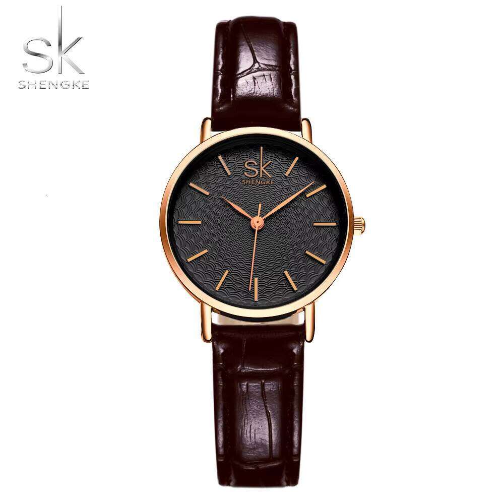 DHgargets SK New Fashion Brand Women Golden Wrist Watches Street Snap Female Jewelry Quartz Clock Ladies Wristwatch