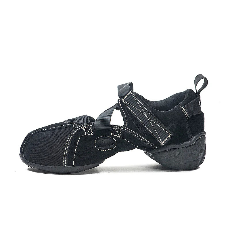 Sansha Sandal Dance Sneakers Unique Fancy Dancing Sneakers For Summer Men Women Canvas Black Dance Shoes SB16LC 250613