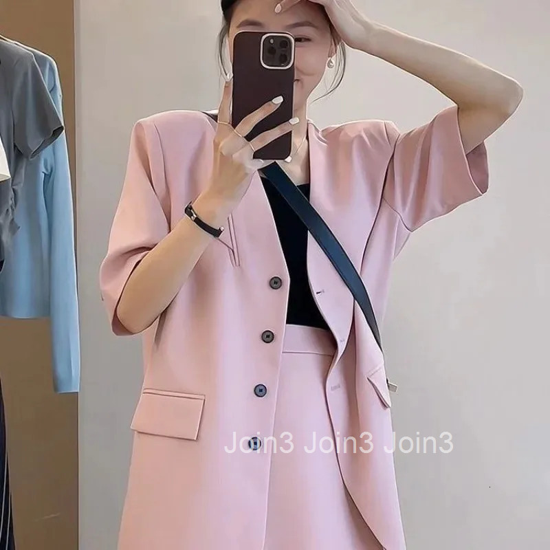 Short Sleeve Woman Outfit Kawaii 2 Pieces Sets For Women Office Suits Elegant Casual Cheap Clothing Korean Style Offers Luxury