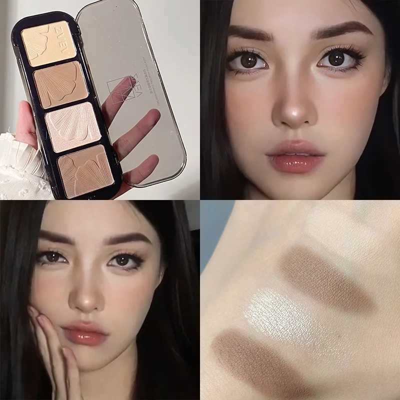 4 Color Contouring Highlighter Shading Palette Natural Nose Shadow Aegyosal Face Three-dimensional Matte Brighten Bronzer Makeup XJ250618