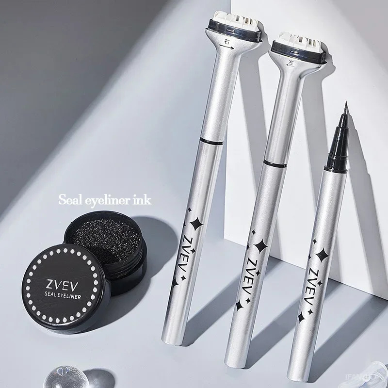 Lower Eyelash Stamp Set Waterproof Eyelash Seal Tool Eyeliner Pen Easy To Use Quick Dry 0.01mm Tip Lower Lash Stamp with Ink 250618