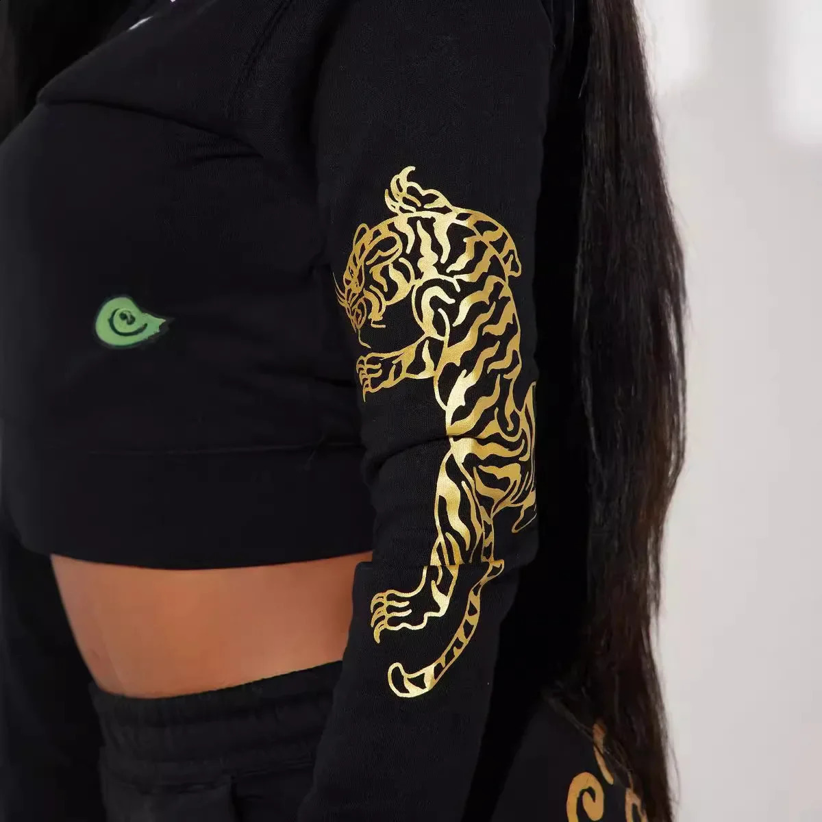 Comfortable Casual Fashion Streetwear Zipper Hooded Printed Two-Piece Set Womens Clothing Vibrant Artistic 250617