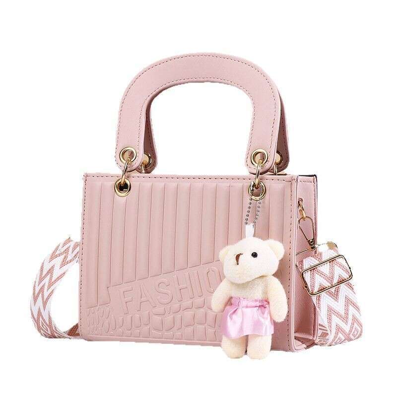 New Commuter Texture Handbag for Women Summer Simple Solid Color Single Shoulder Crossbody Small Square Bag