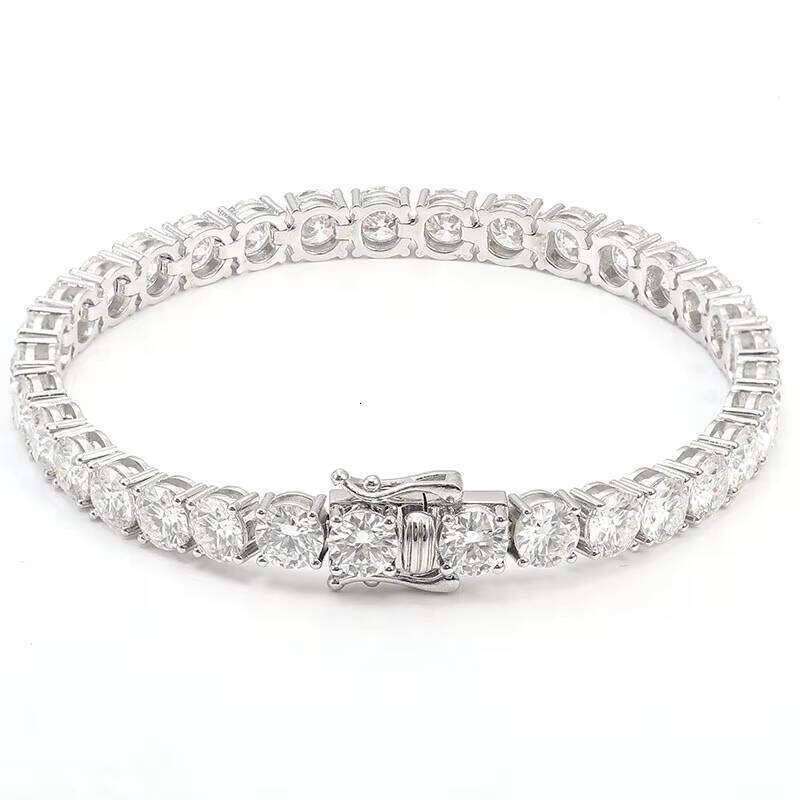 10K 14K Gold 5mm 9inch Iced Bracelet Phosphor Hip-Hop Tennis Chain