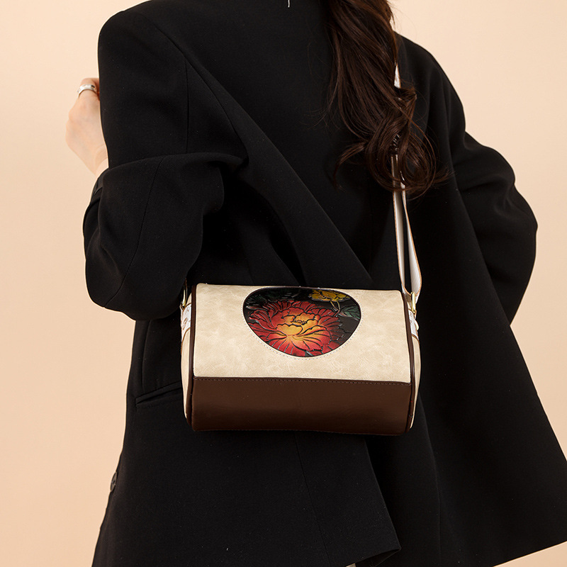 Free Shipping 2025 New Designer Bag Casual Boutique Shopping Bag Multifunctional Elegant Ethnic Style Fashionable Lotus High-end Shoulder Bag