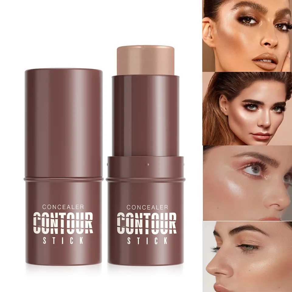 Natural Face Multi-Function Contour Highlighter Stick Waterproof Full Coverage for All Skin Tones Long-Lasting Matte Finish XJ250618