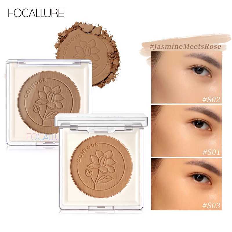 FOCALLURE Highlighter Powder Palette For Face Contour Bronzer Shimmer Illuminator Waterproof Glow Face Highlighter Makeup XJ250618