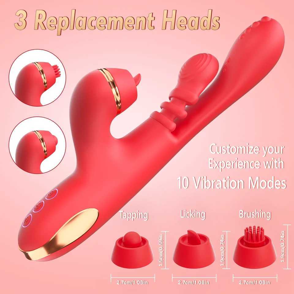 5 IN 1 Thrusting Dildo Vibrator for Women G Spot Vibrator Clitoris Stimulator Female Masturbator Adult Sex Toys W250618