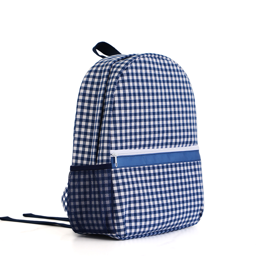Multi-pocket large-capacity multi-functional lightweight plaid backpack shoulder bag, school bag, suitable for junior high and high school students ba