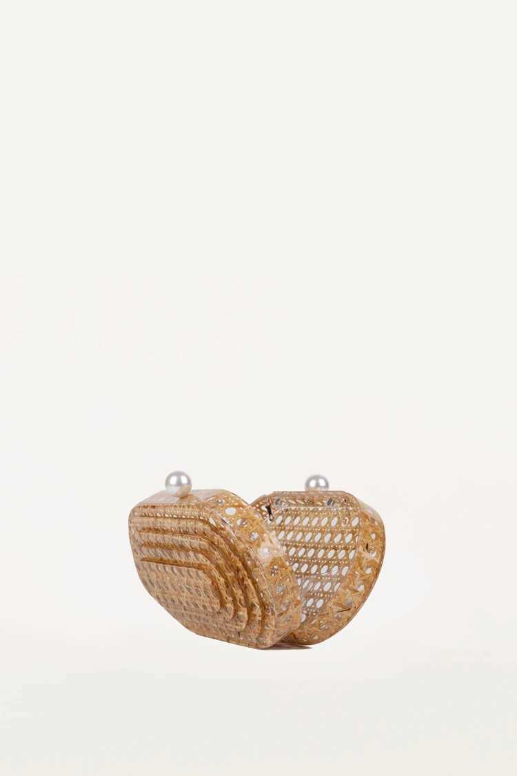 Women Rattan Clutch Acrylic Egg Cane Bag Evening Bag For Wedding Party Purse Summer Wicker Handbag Designer 2024 New Z250618