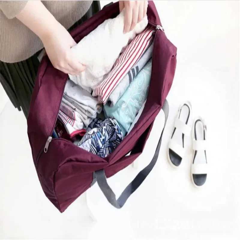 1/2Pcs Foldable Travel Duffel Bag for Airlines on Bag for Women and Girls Lightweight Large Capacity Sports Weekend Trip Overnight W250618