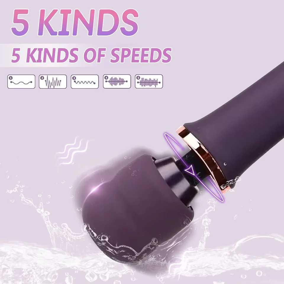 1PCS Multi-purpose vibrating stick made of silicone material 10 frequency 5-speed waterproof and silent sexy toy for women XJ250618