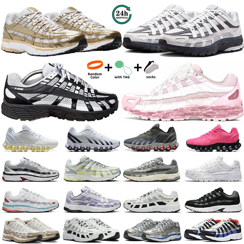 Designer Running Shoes Designer forp6000 Men Women Sneakers Triple Black White Khaki Wolf Grey Metallic Sier Racer Blue Womens Outdoor Sports Trainers