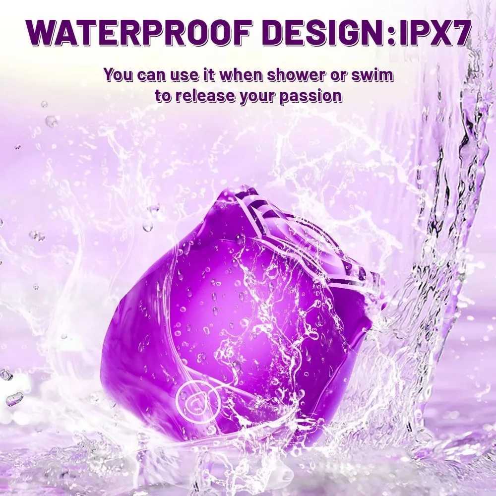 2 in 1 Rose Toy Simulation Vibrator Powerful Sucking Vibrators 10 Mode G Spots Vaginal Stimulate Sucking Massager Nipple Sex Toy W250618
