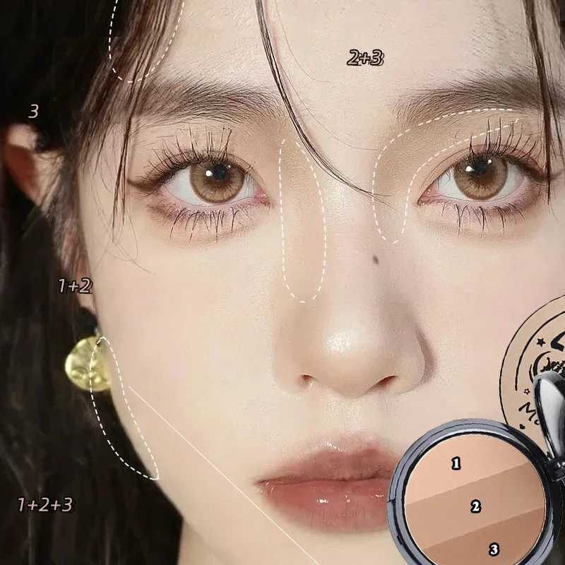 2/3 Color Bronzer Highlighter Palette Face Matte Brown Coffee Contour Shadow Powder Rose Pink Blush Highgloss Illuminator Makeup XJ250618