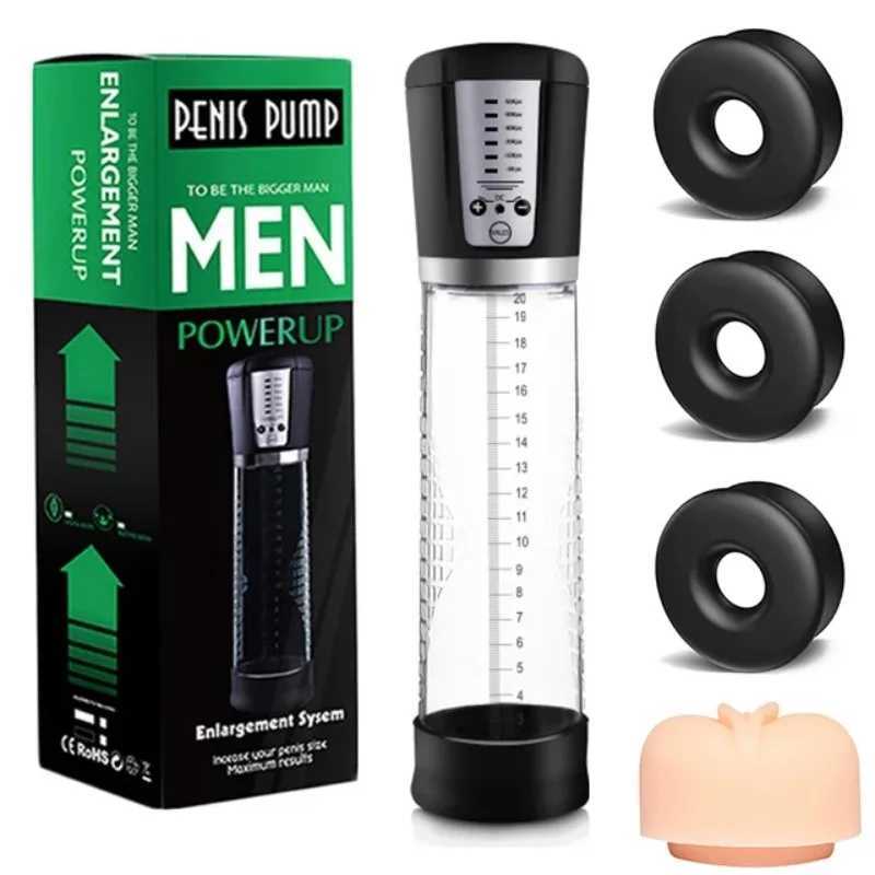 Electric Penis Pump Penis Enlargement Male Masturbator Cock Vacuum Pump Extend Pump Penis Trainer Adult Goods Sex Toy for Men W250618