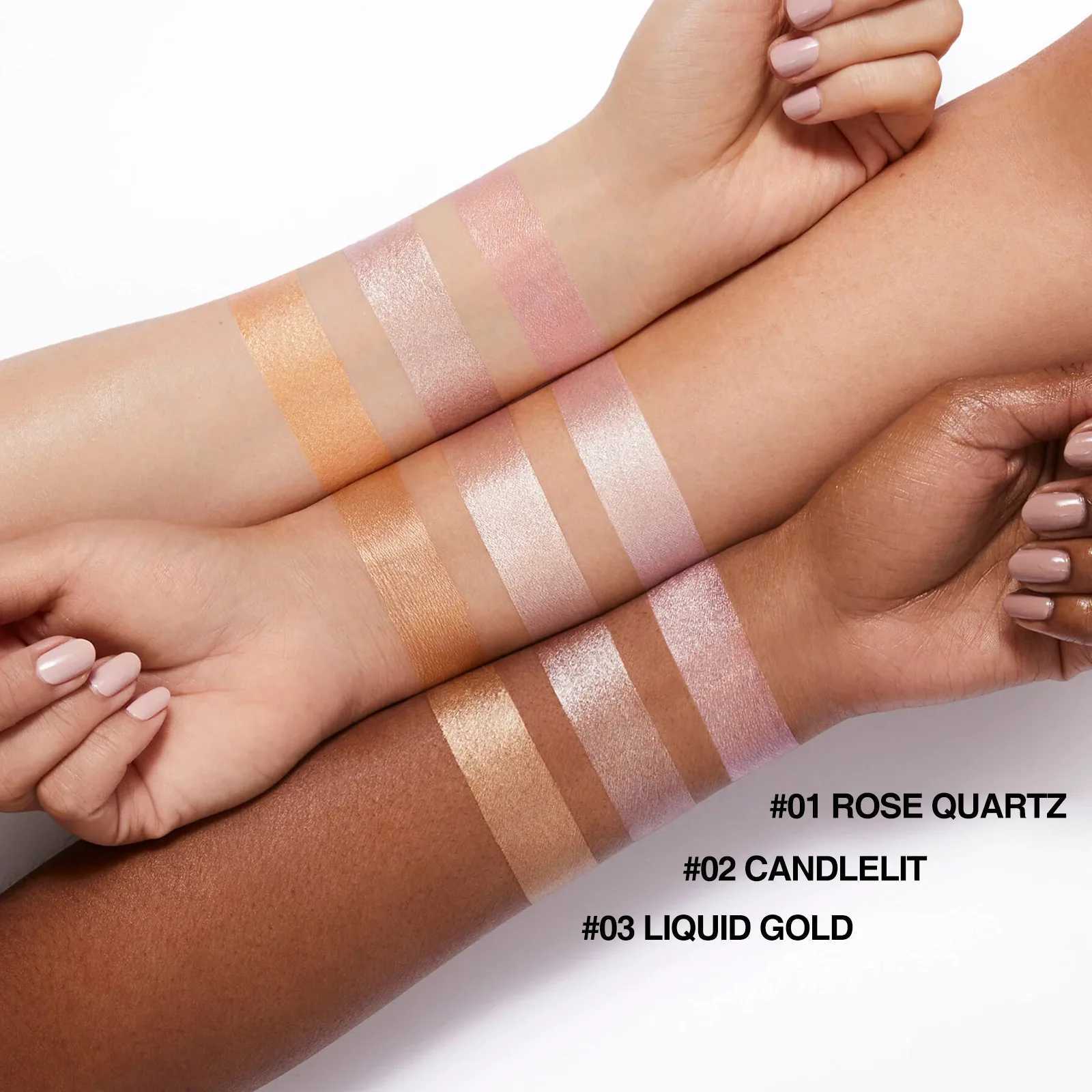 3 Colors Face Brightening Cream Glitter Highly Saturated Liquid Highlighter Bright Color Face Contour Makeup Highlighting XJ250618