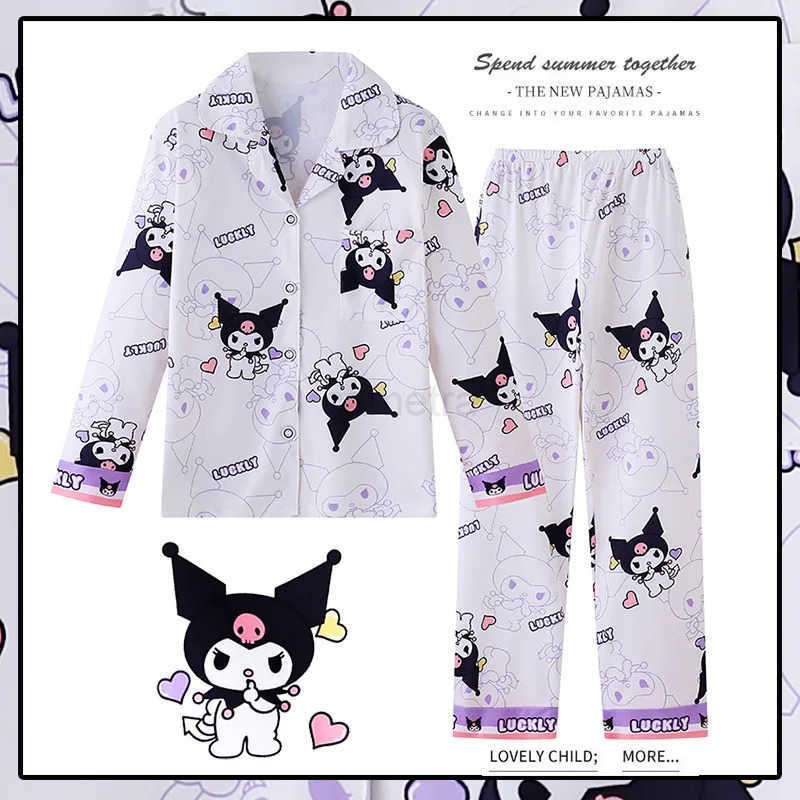 Sanrio Anime Children Pajama Sets Print Comfortable Breathable Soft Sleep Clothes Boys Girls Suitable Homewear Autumn Winter XJ250618XJ250618
