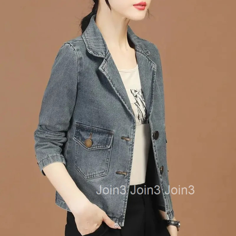 Denim Jacket for Women Spring Autumn Casual 2025 New Arrivals Cowboy Coat Woman Models Fashion Y2k Clothes Vintage Designer In