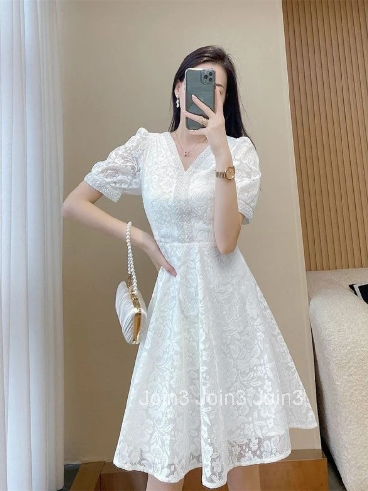 Womens Dress White Female Dresses Formal Occasion Midi Soft One-piece New in On Promotion Elegant Chic Fashion Summer 2025 Xxl
