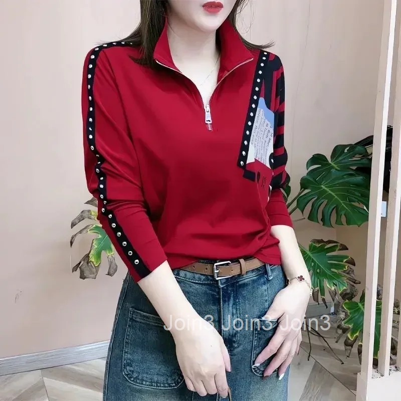 Womens Sweatshirts Spring and Autumn New In Pullovers Text Letter Printing Female Top Cheap Aesthetic 2025 Trend Korean Fashion