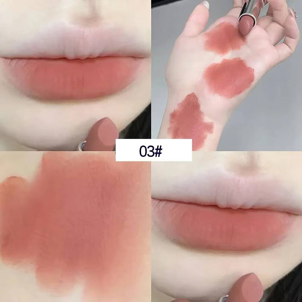 Velvet Matte Electroplated Bear Lipstick Long-lasting Non-fading Lip Mud happy