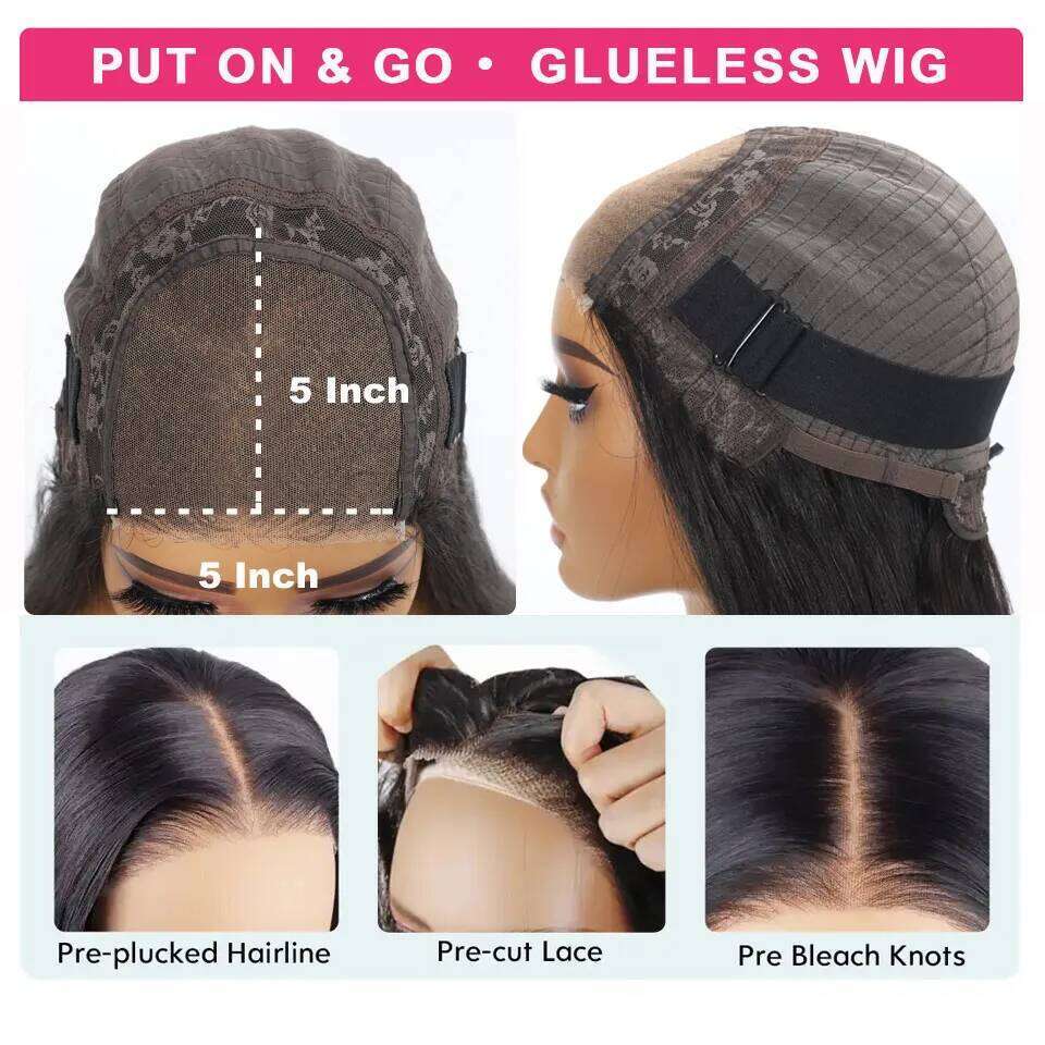 KissLove Body Wave 13x4/13x6 Front Pre Plucked 5x5 HD Closure Wigs 360 Human Hair Lace Frontal Wig