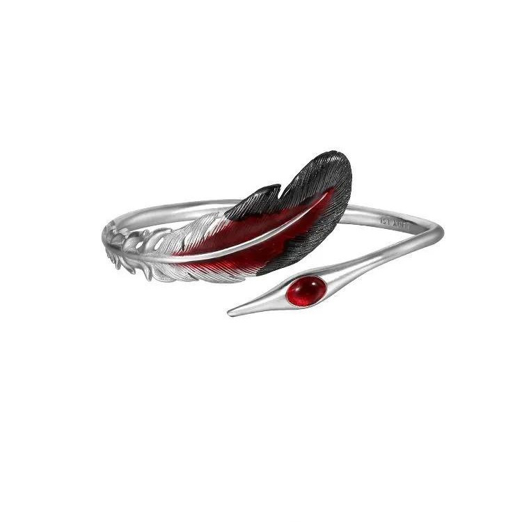 Elegant New Chinese Style Original Minimalist Design - Spirit Crane Floating Life Bracelet with Crane Motif - High-End Sweet-Cool Handcuff
