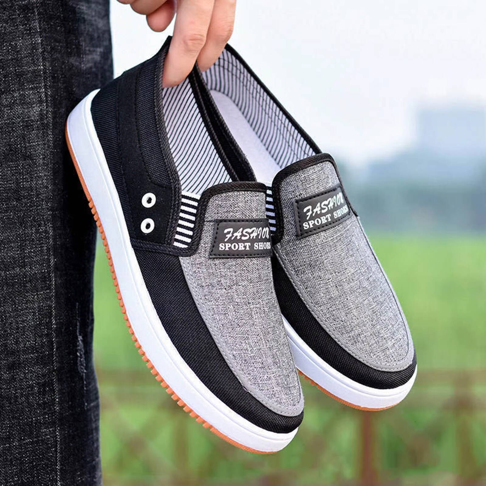 Men S Winter On Fashion All Season Flat Non Slip Soles Casual Shoes Canvas Lightweight Trendy Shoes Baskets Ddmysaturn